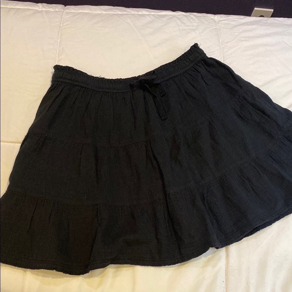 Flowy Black Women's Mini Skirt
